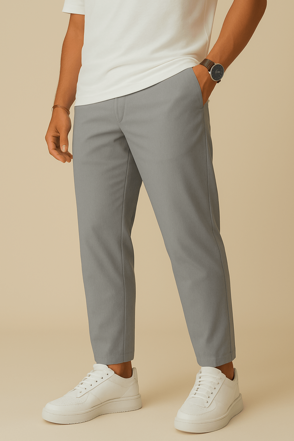 WILHELM | Herren Hose Essential mit schmalem Bein, weichem Griff und Kordelzug
