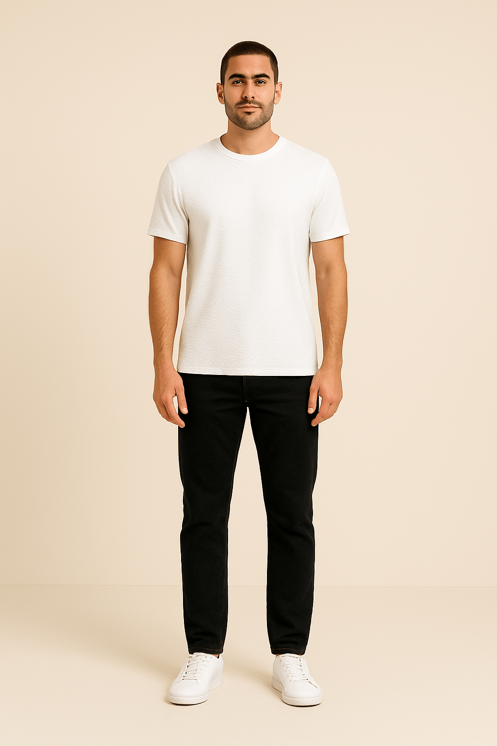 WILHELM | Herren T-Shirt mit Waffelstruktur für Sommer und Übergangszeit