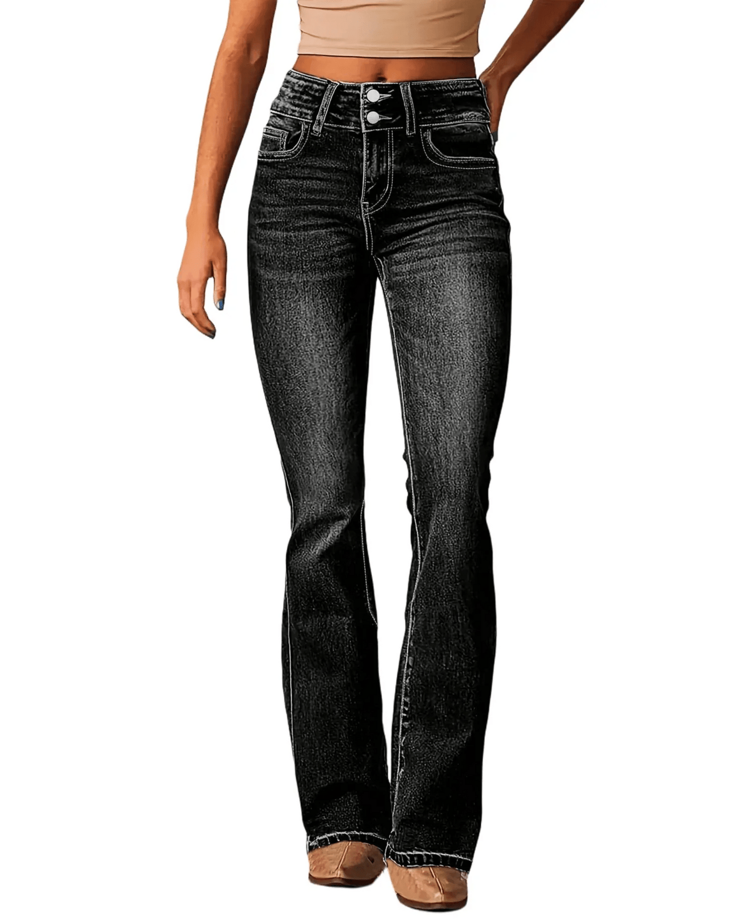 WILHELM | Damen Hose mit weitem Bein im Retro-Stil für Arbeit & Freizeit