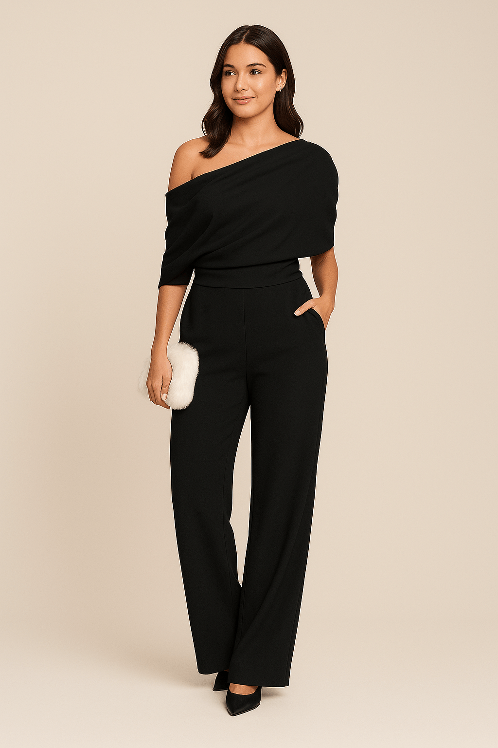 WILHELM |Damen Jumpsuit Frühling mit Knopfleiste und Bindegürtel