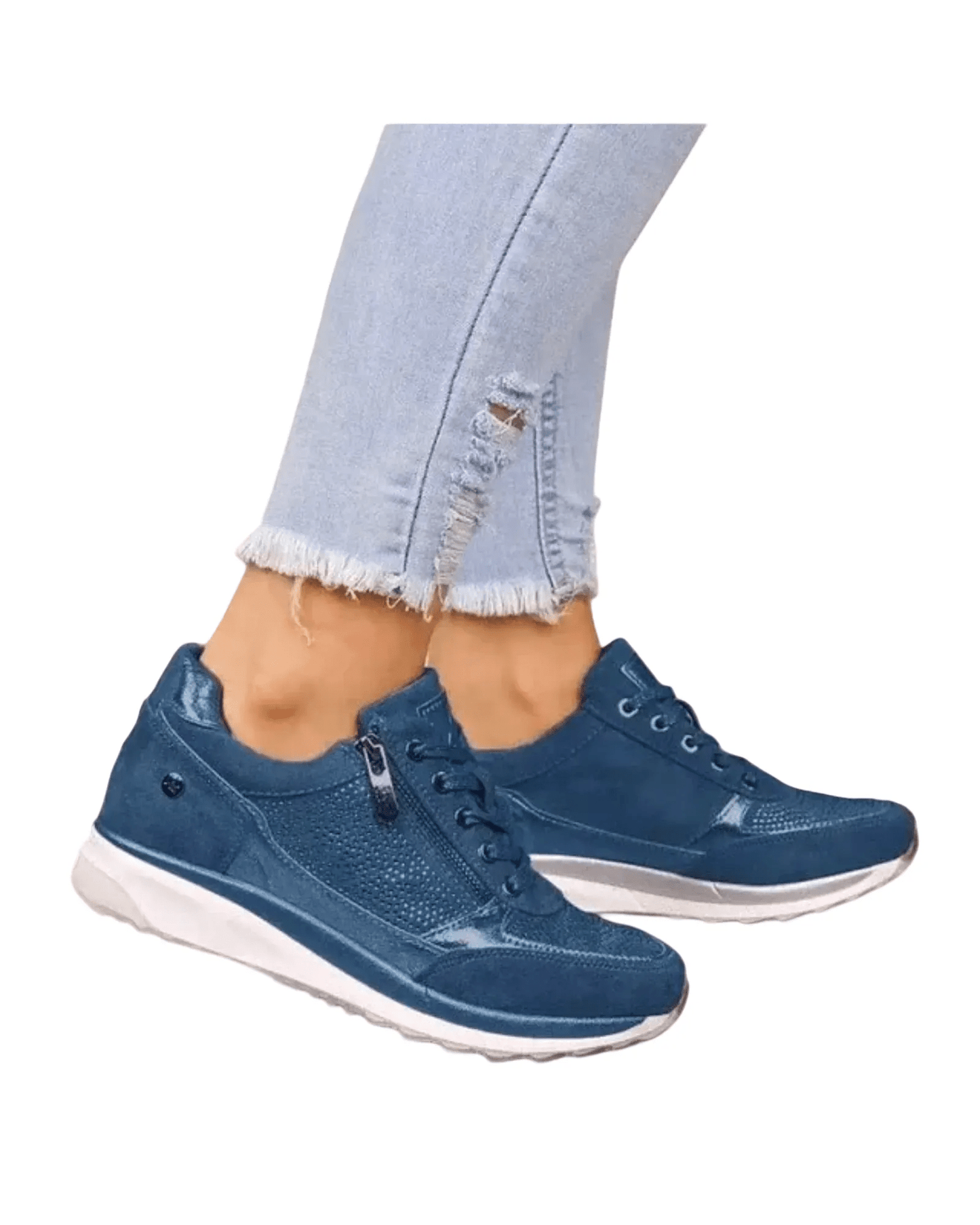 WILHELM | Damen Sneaker mit Reißverschluss für Freizeit & Arbeit
