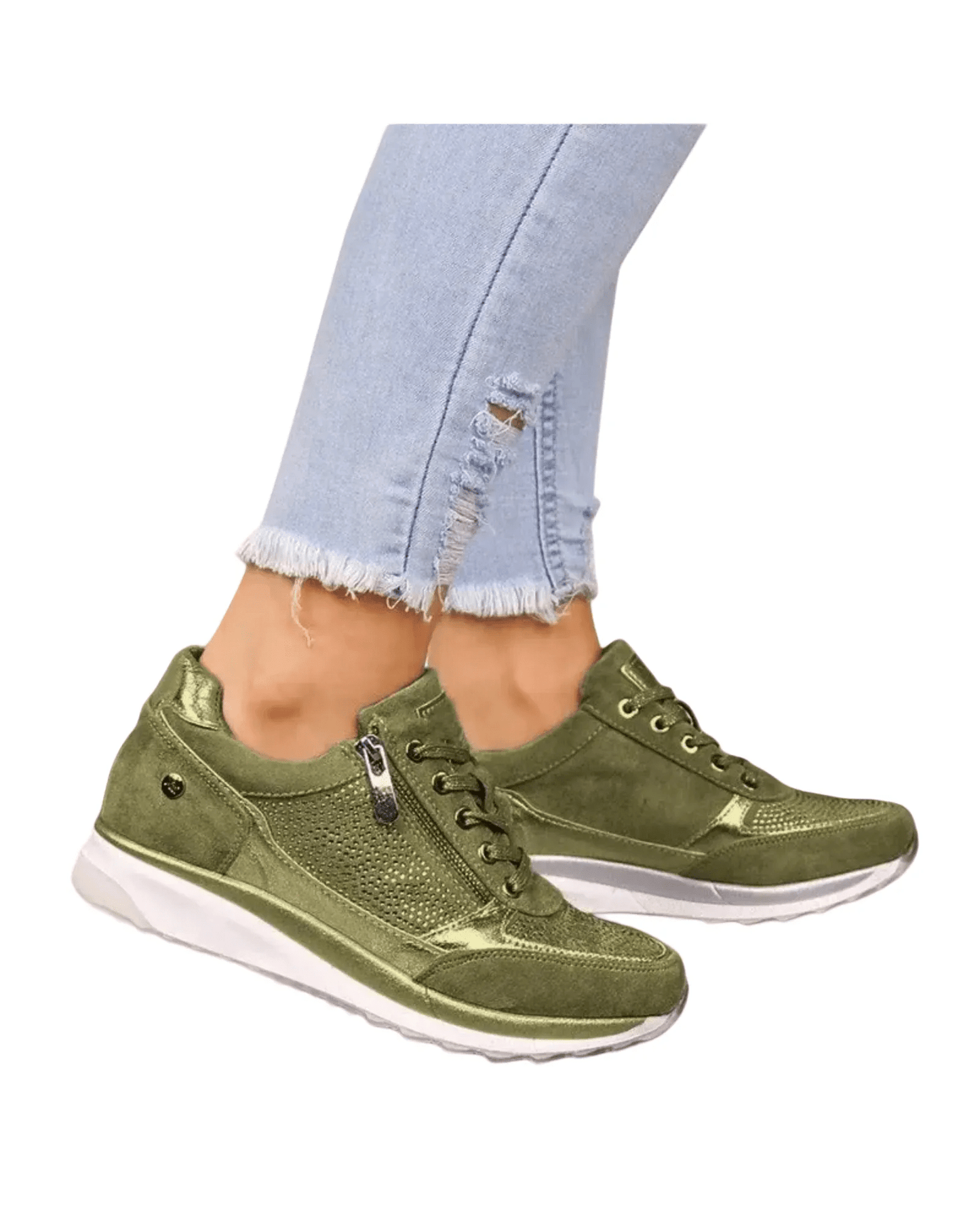 WILHELM | Damen Sneaker mit Reißverschluss für Freizeit & Arbeit