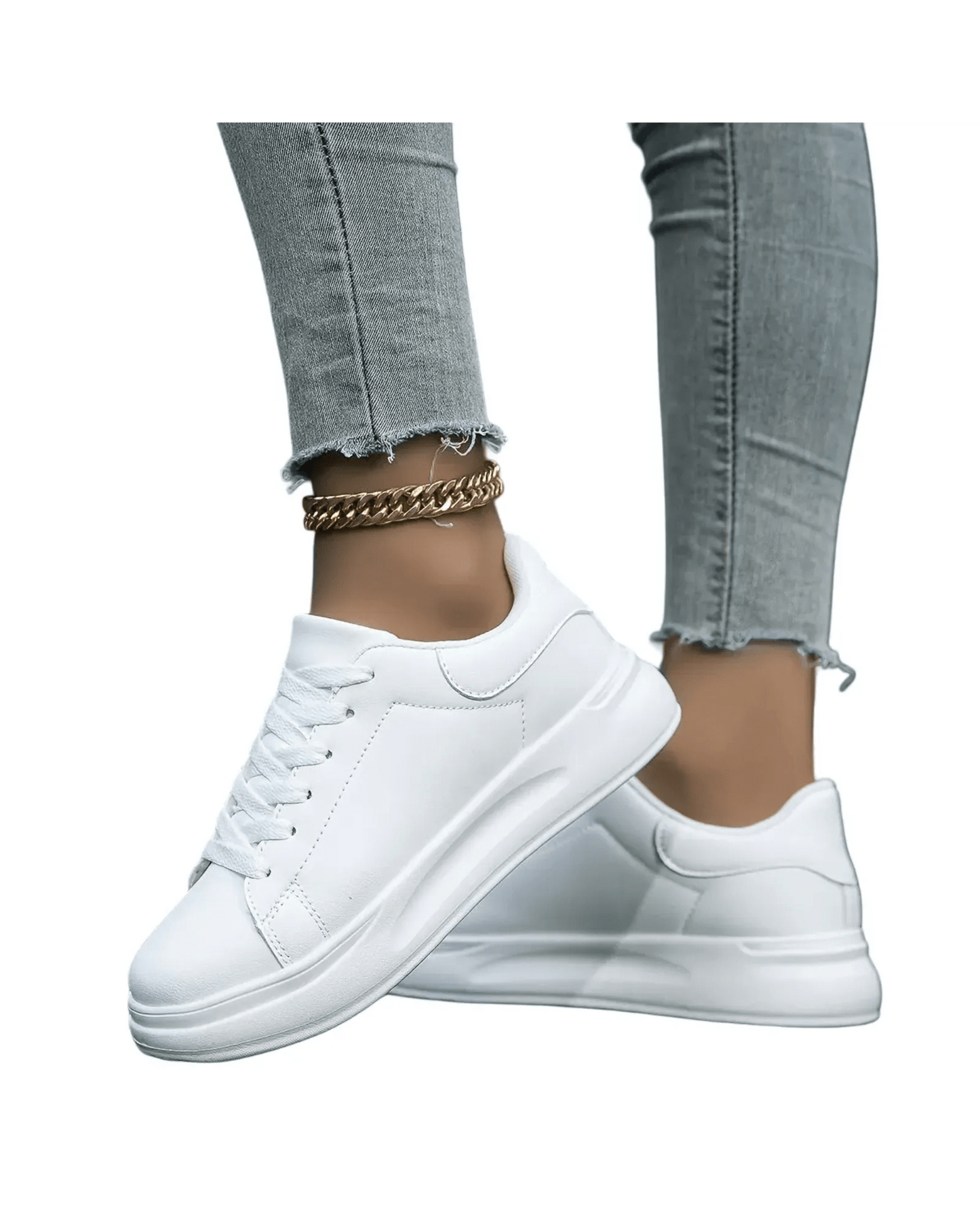 WILHELM | Damen Sneaker weiß aus Glattleder für Arbeit & Freizeit