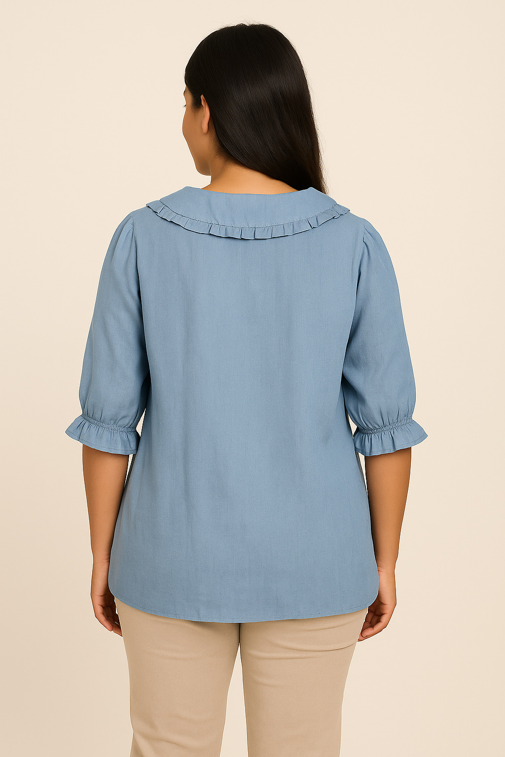 WILHELM | Damen Bluse mit Rüschenakzent für Sommer
