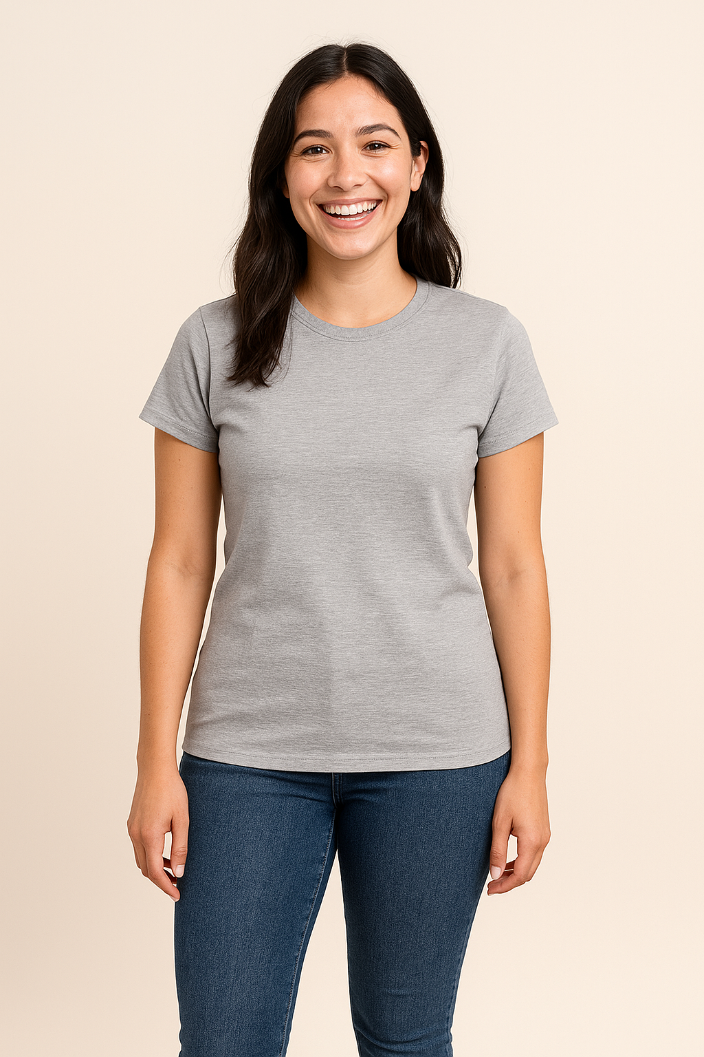 WILHELM | Damen T-Shirt Baumwolle mit klassischem Schnitt für Freizeit & Stil