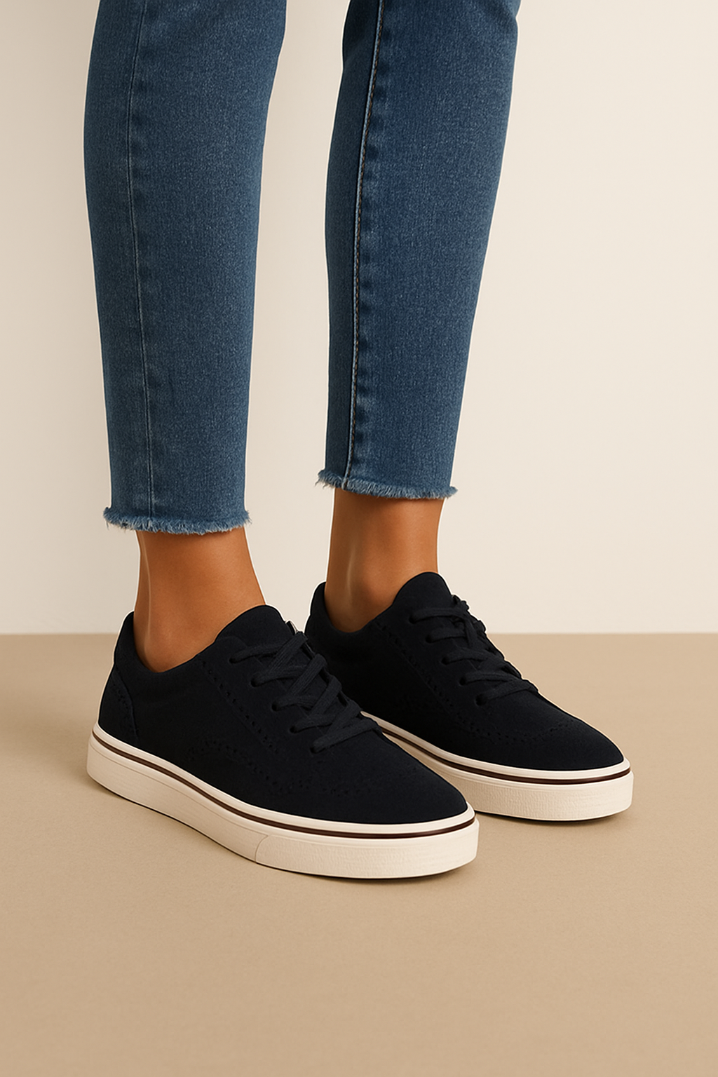 WILHELM | Damen Sneaker zum Schnüren mit flacher Sohle für Sommer & Freizeit