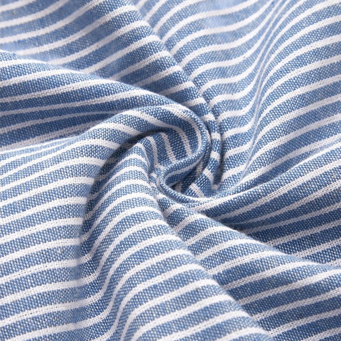 Damen Kleid gestreift locker Passform Rundhals sommerlich atmungsaktiv bequem