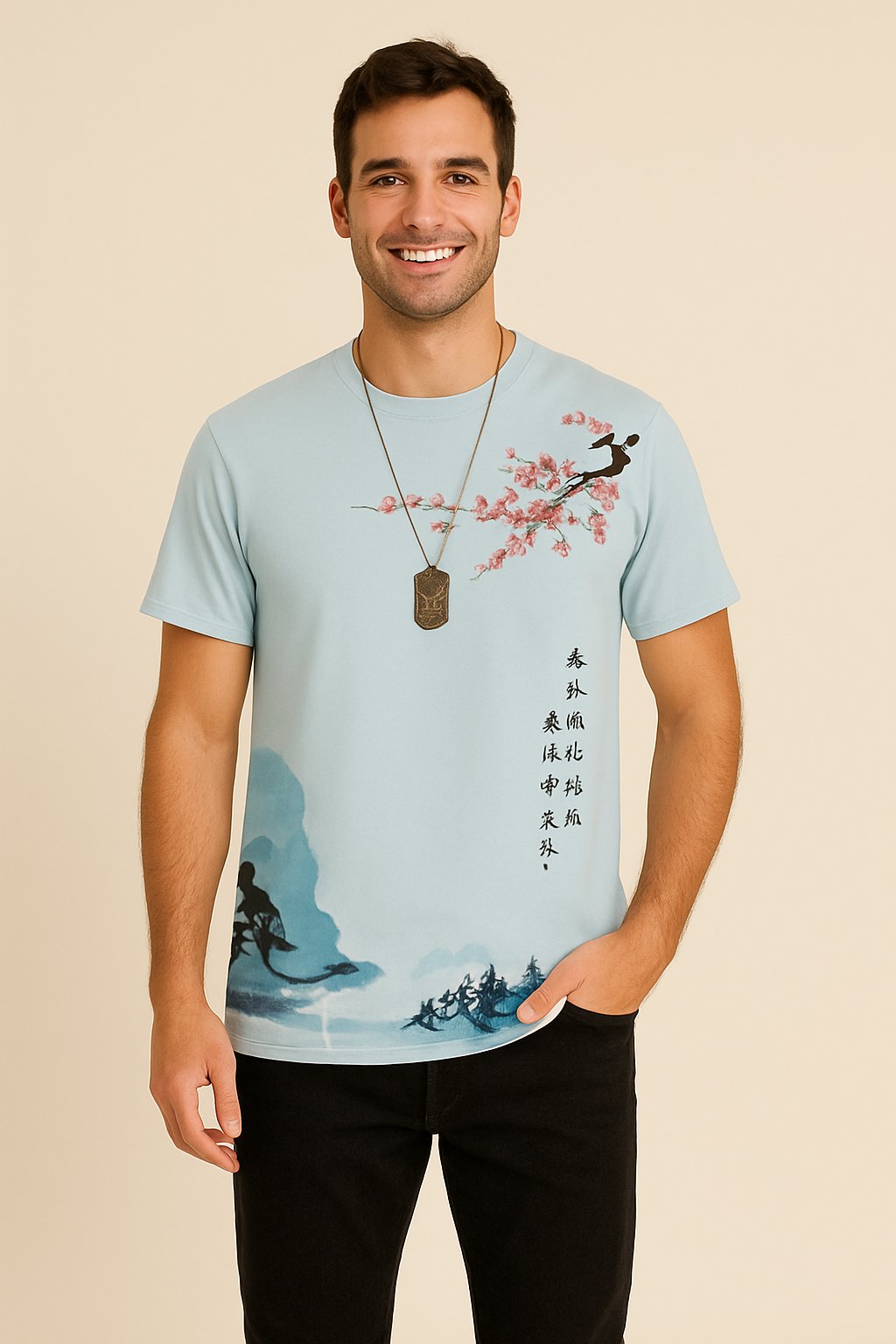 WILHELM | Herren T-Shirt mit Blumenprint für Urlaub & Sommer