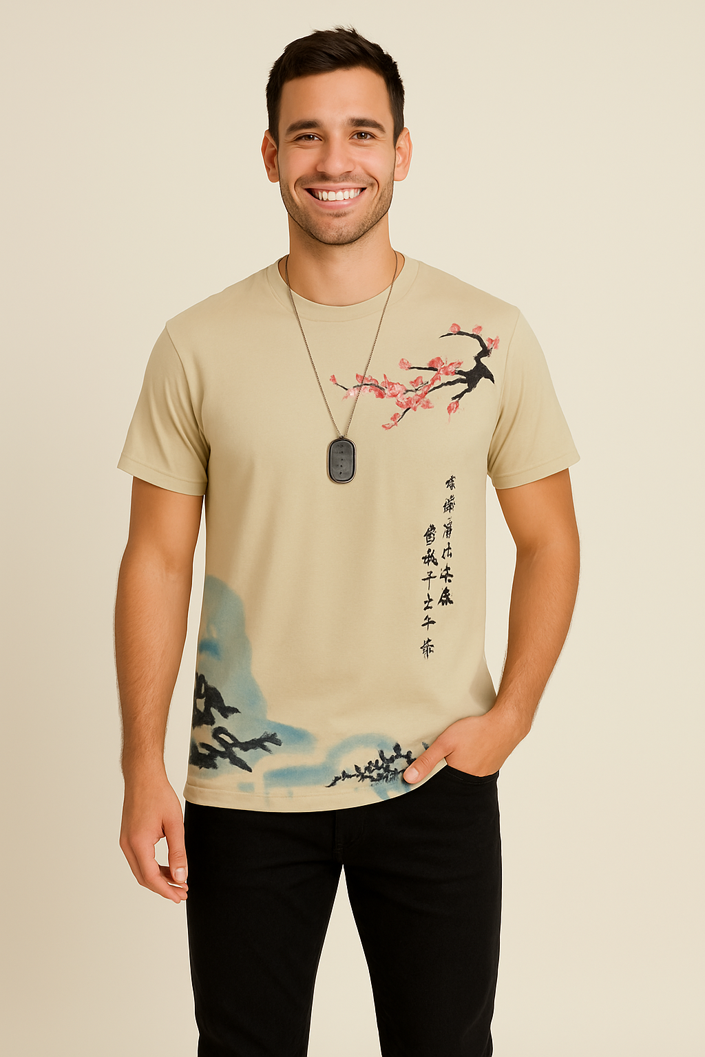 WILHELM | Herren T-Shirt mit Blumenprint für Urlaub & Sommer