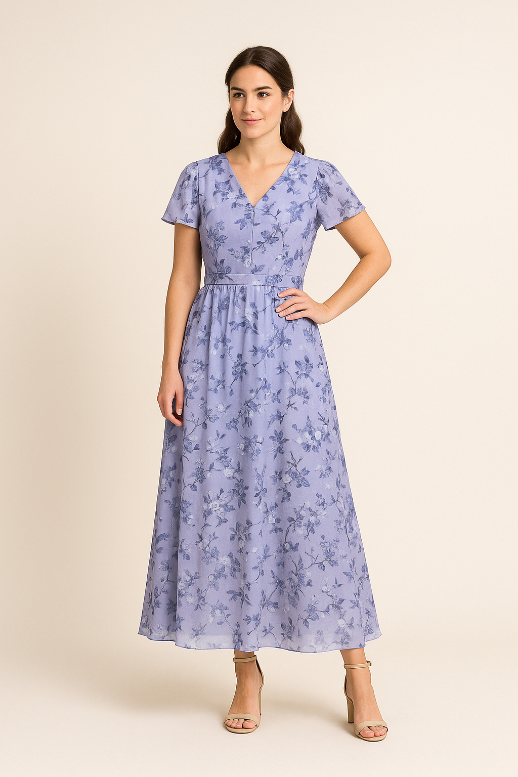 WILHELM | Atmungsaktives Damen Midikleid elegant für Sommer