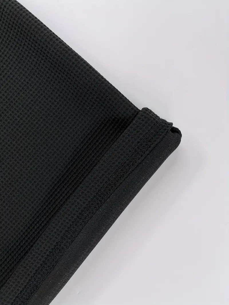 Herren Jogginghose Waffelstruktur Casual Regular Fit Elastischer Bund Kordelzug Atmungsaktiv