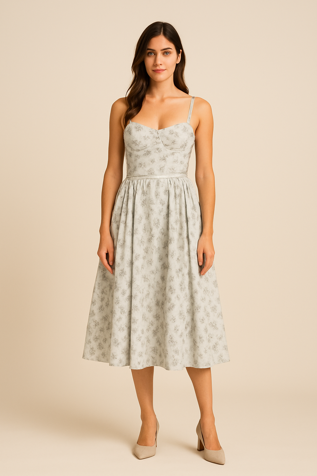 WILHELM | Damen Sommerkleid mit V-Ausschnitt luftig-leicht