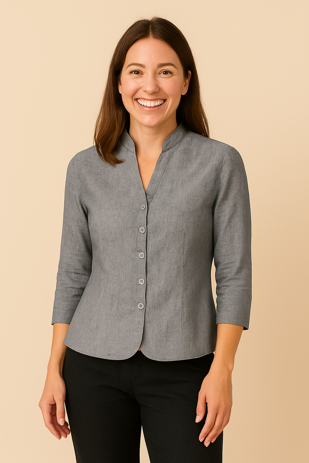WILHELM | Damen Blazer in Leinenstil leicht und sommerlich für im Büro, Feste & Freizeit