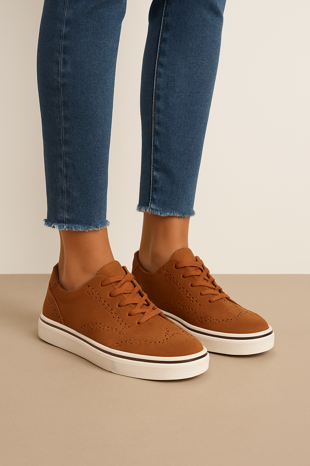 WILHELM | Damen Sneaker zum Schnüren mit flacher Sohle für Sommer & Freizeit