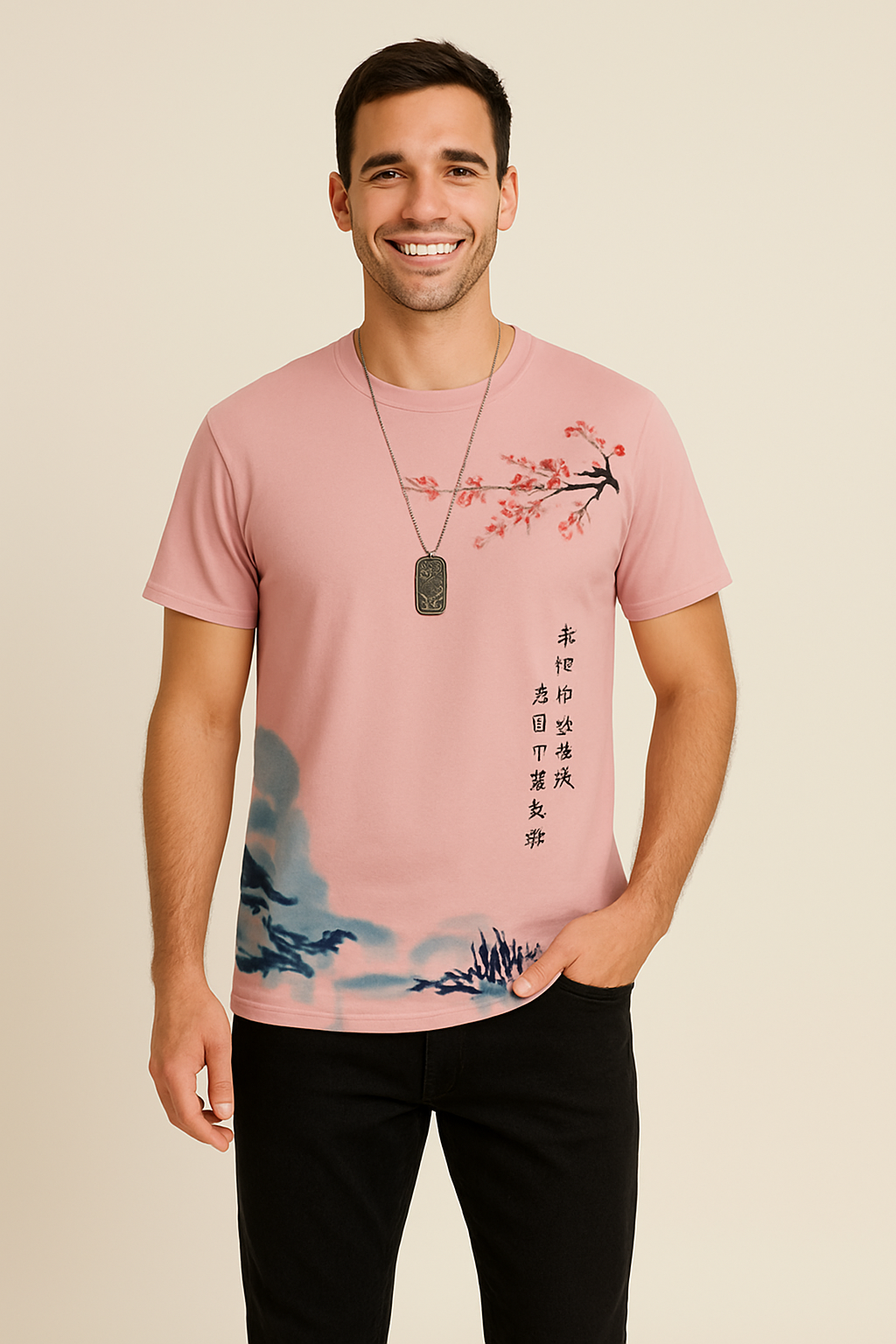 WILHELM | Herren T-Shirt mit Blumenprint für Urlaub & Sommer