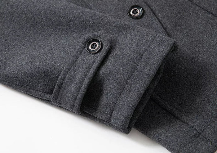 Herren Mantel Regular Fit Lang Winter Warm Elegant Casual Business Zeitlos Outdoor Alltag