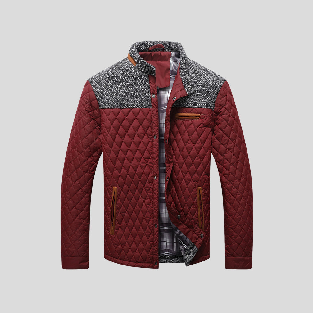 Herren Jacke Stehkragen Warm Windabweisend Regular Fit Outdoor Freizeit Mehrere Taschen