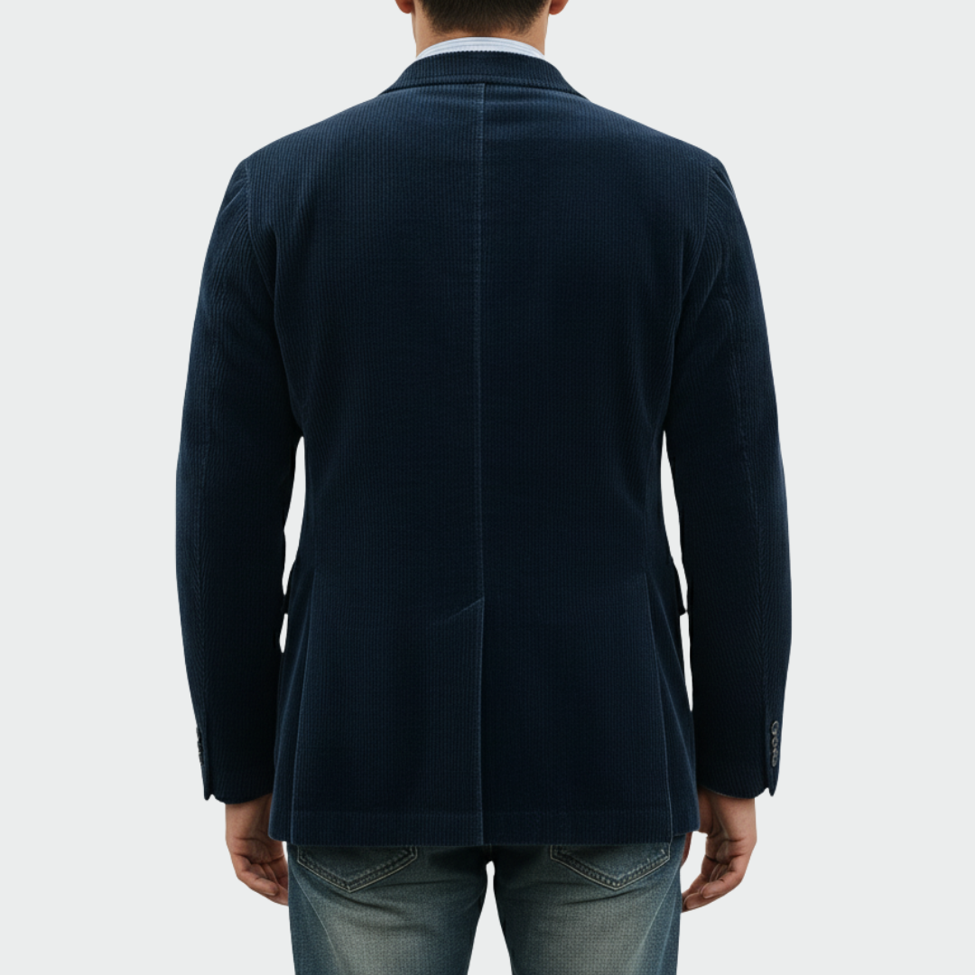 Herren Blazer-Set Slim Fit Samt Weste Zweiteilig Elegant Business Abend Freizeit