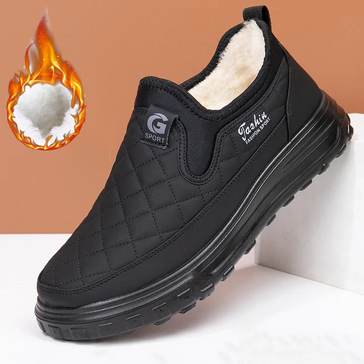 Damen Winterstiefel wasserdicht gefüttert rutschfest Slip-On gesteppt leicht warm Outdoor