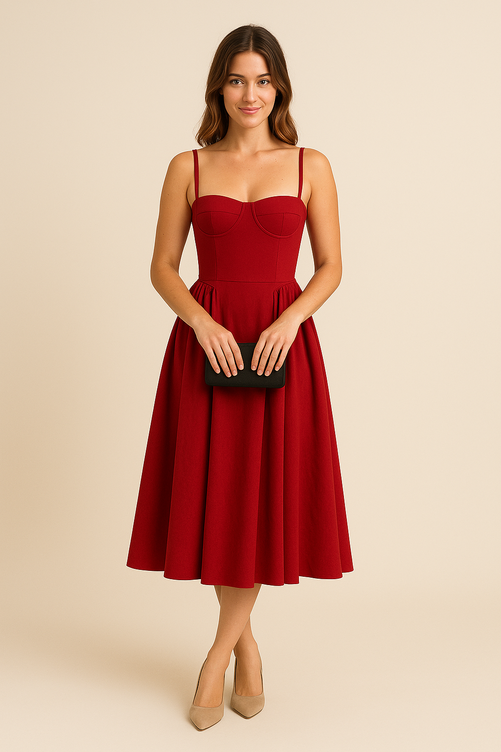 WILHELM | Damen Sommerkleid mit V-Ausschnitt luftig-leicht