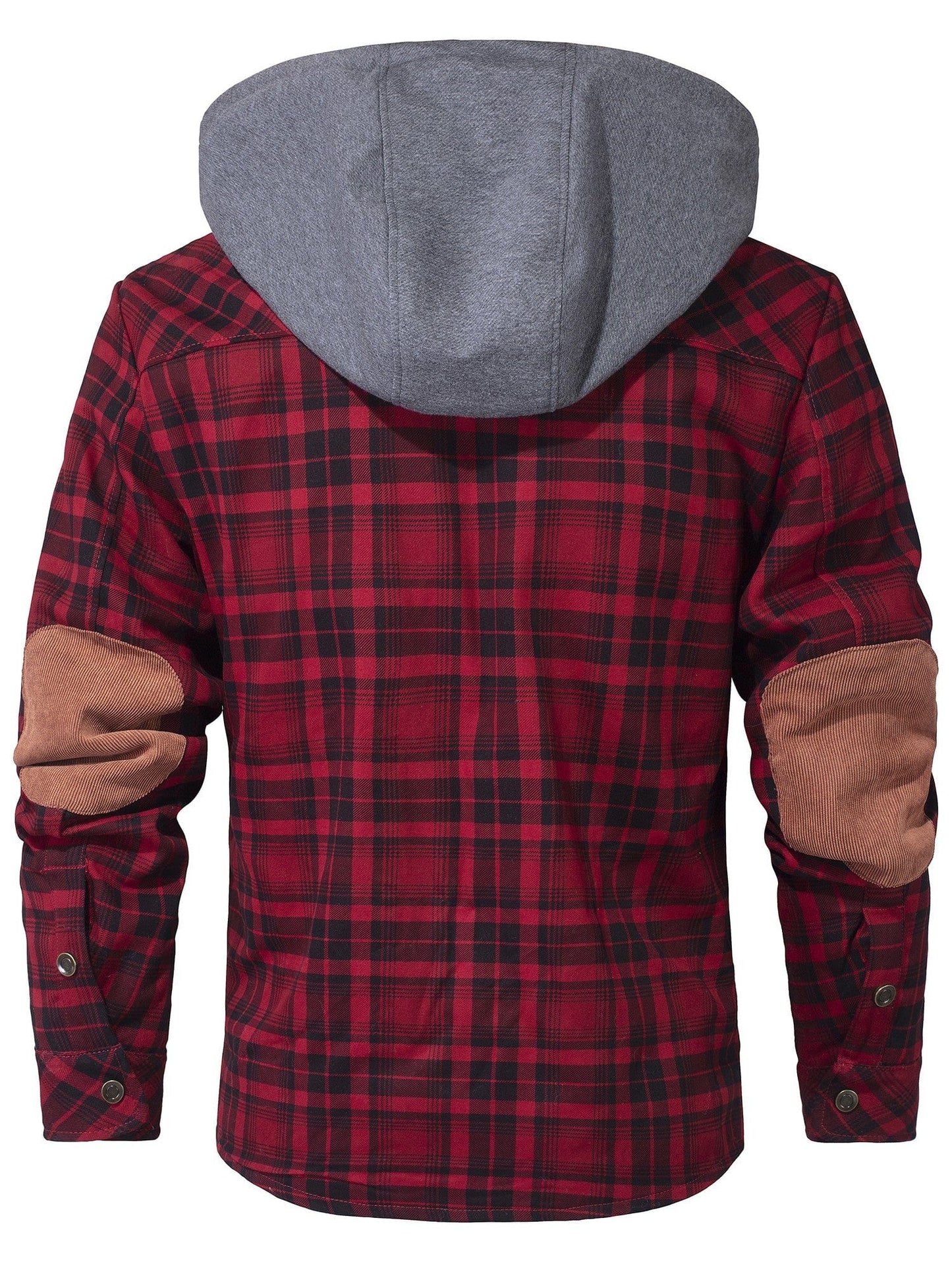 Herren Kapuzenjacke Regular Fit Karomuster Kunstfell Futter Winter Warm Casual Outdoor Alltag