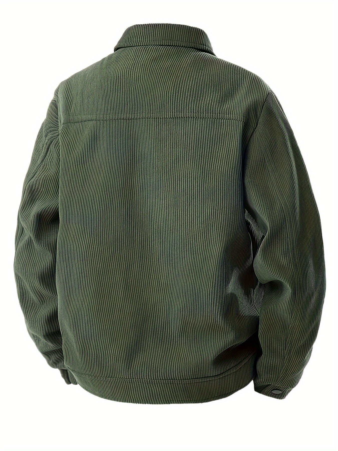 Herren Cordjacke Regular Fit Elegant Strukturierter Cord Freizeit Büro Alltag Herbst Übergang Klassisch