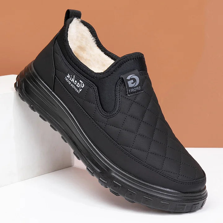Damen Winterstiefel wasserdicht gefüttert rutschfest Slip-On gesteppt leicht warm Outdoor