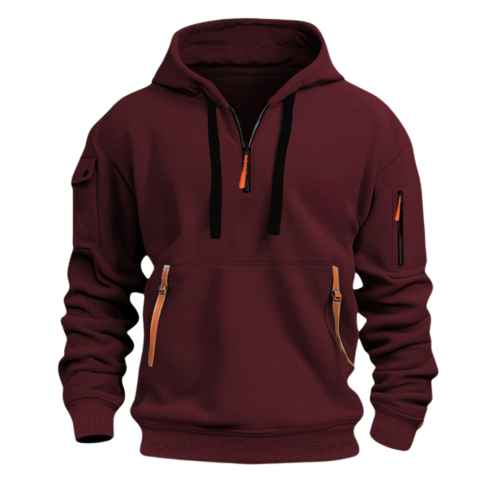 Herren Hoodie Kapuzenpullover Langarm locker bequem vielseitig