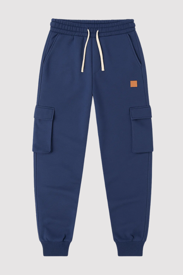 Herren Cargo Jogginghose elastischer Bund konisches Bein mehrere Taschen bequem