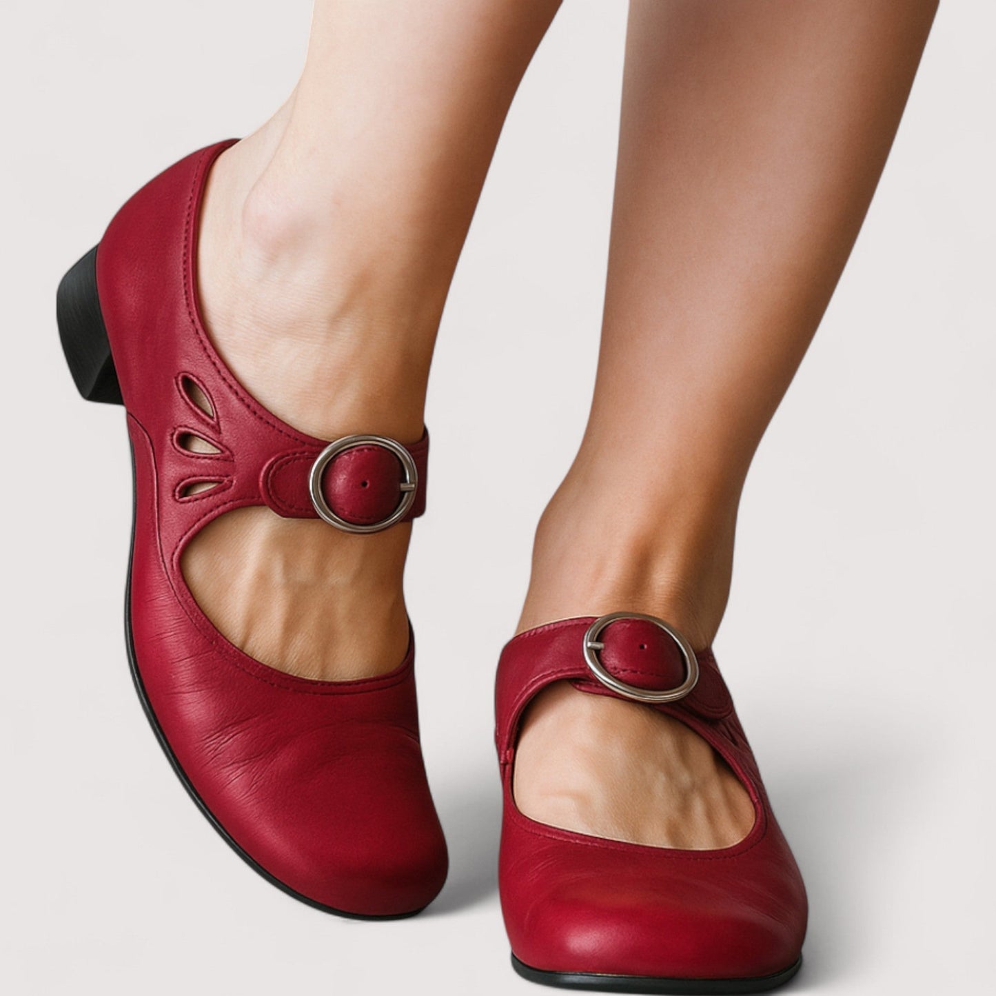 Damen Keilabsatz Ledersandalen ergonomisch atmungsaktiv bequem rutschfest