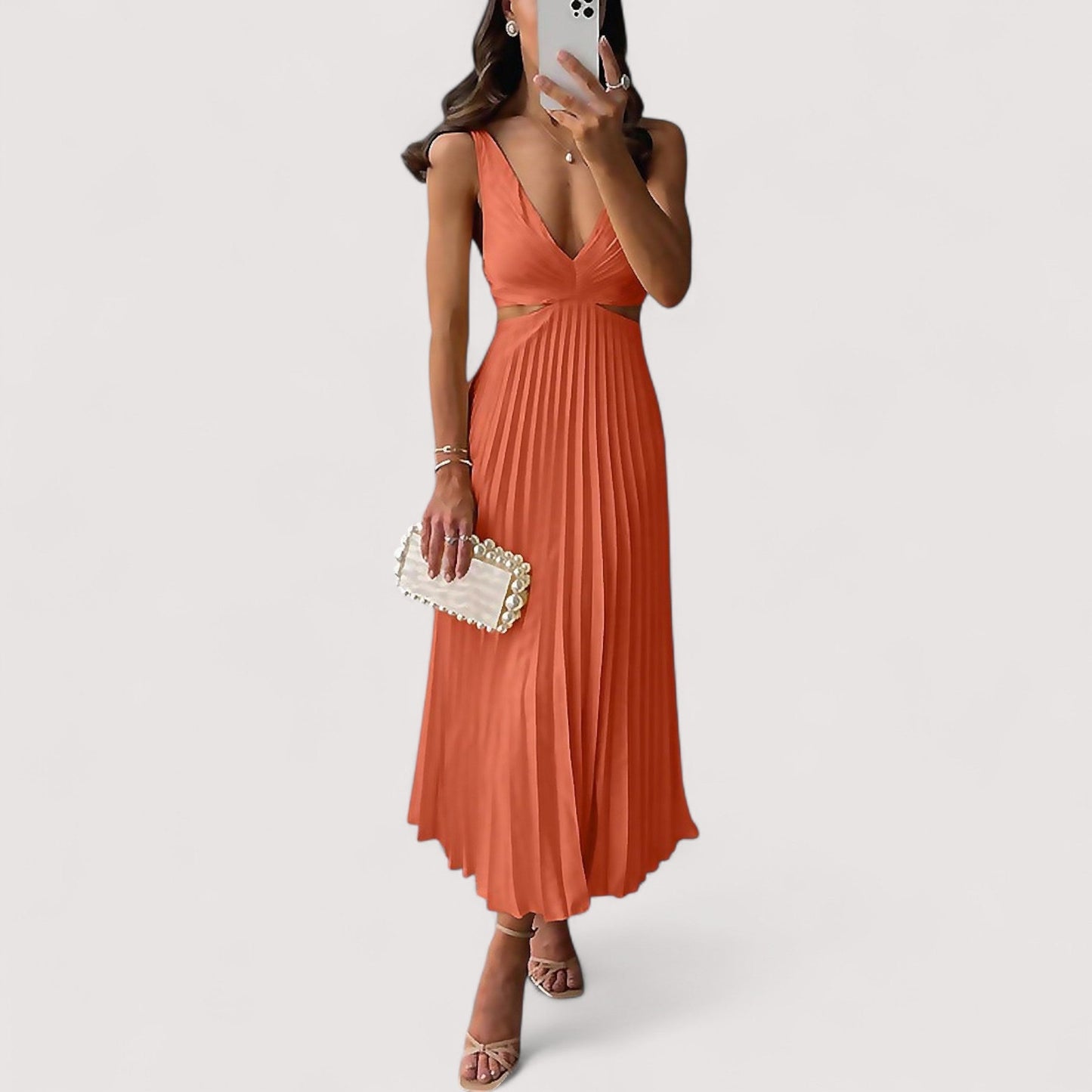 Damen Maxikleid locker geschnitten fließend leicht atmungsaktiv elegante Passform für Sommer und Alltag