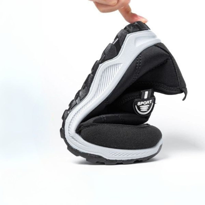 Damen Winter Sneaker gefüttert rutschfest wasserabweisend Slip-On elastisch leicht Outdoor
