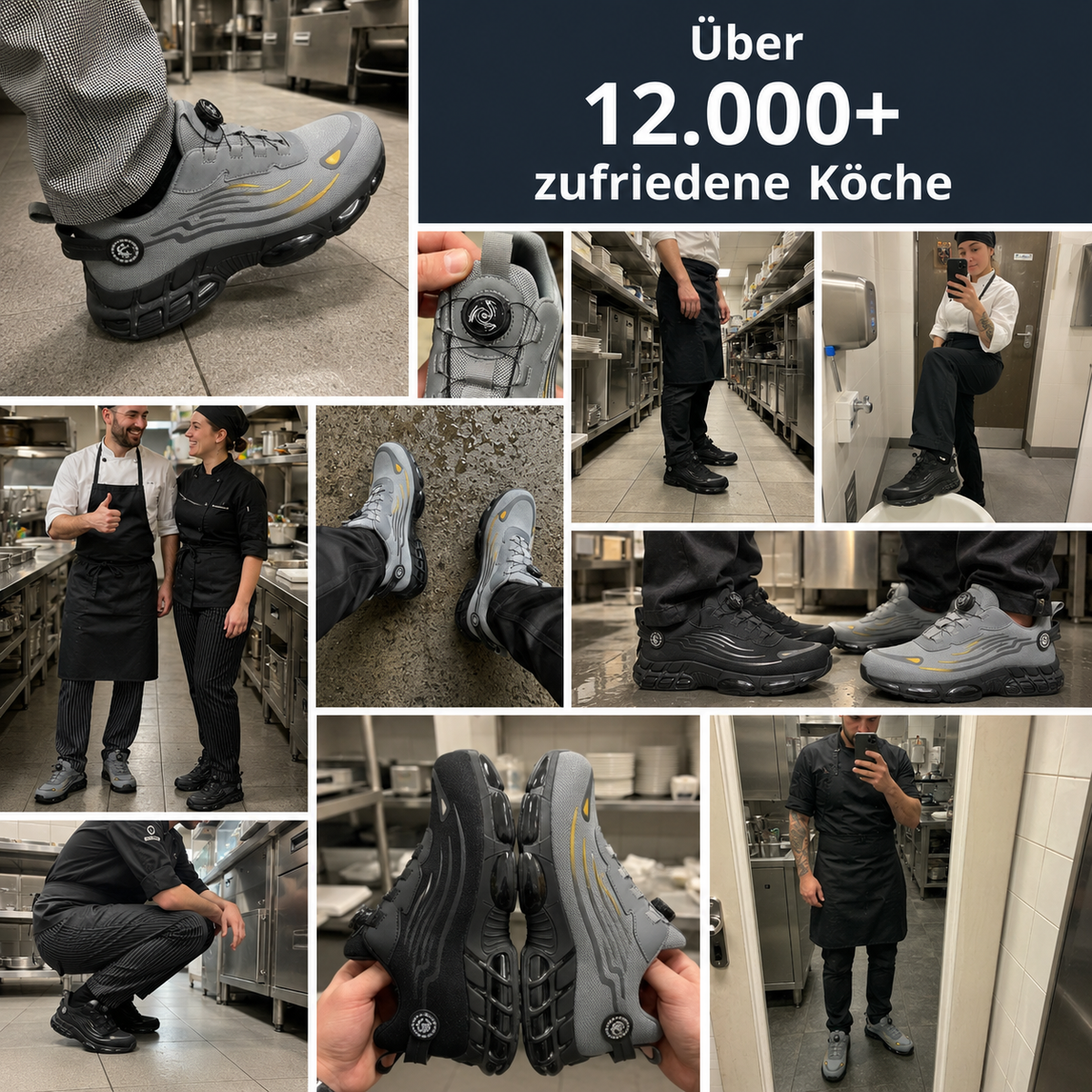 Herren S3 Sicherheitsschuh mit Memory Foam, dämpfender Arbeitsschuh für den beruflichen Einsatz