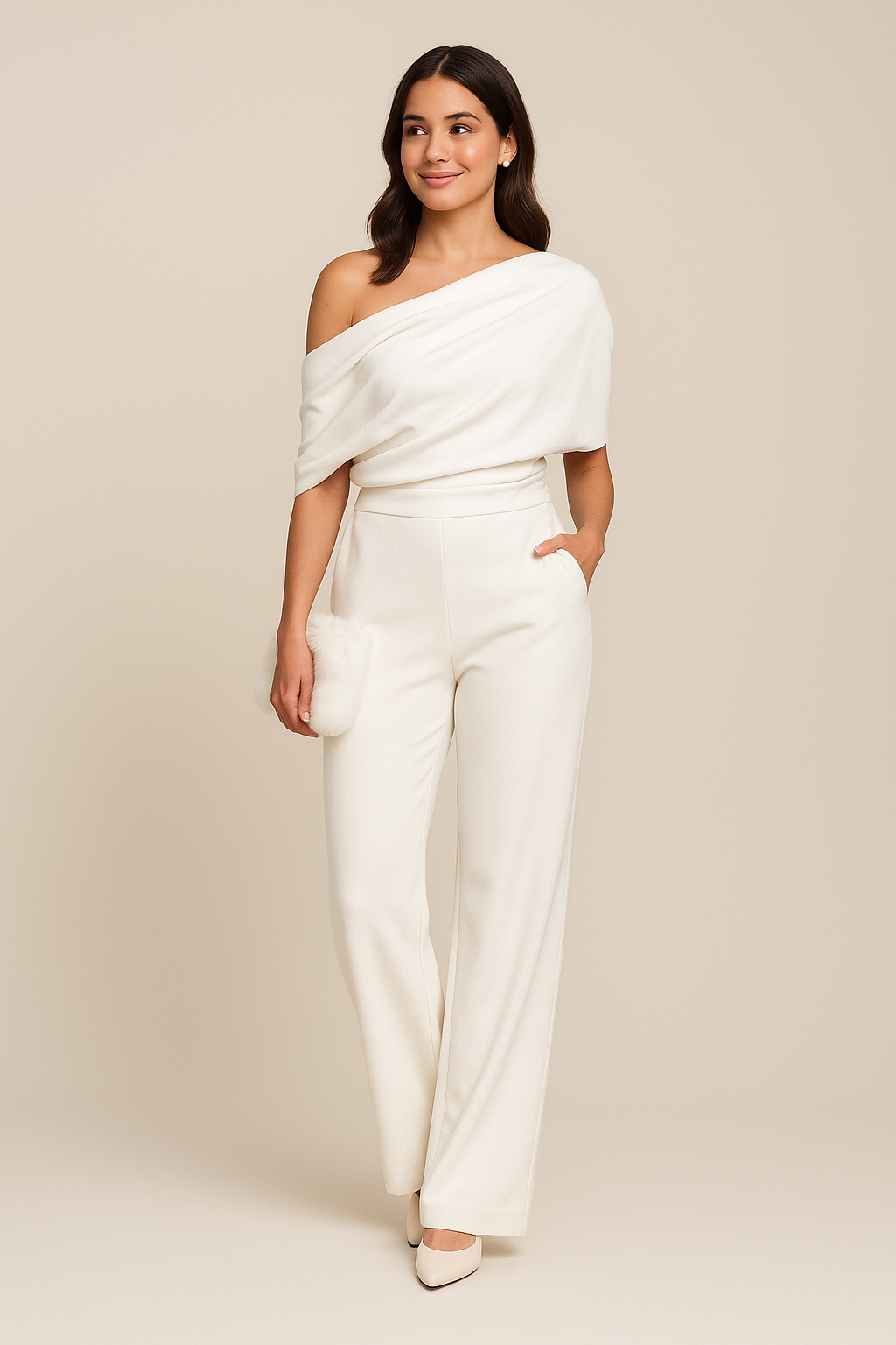 WILHELM |Damen Jumpsuit Frühling mit Knopfleiste und Bindegürtel