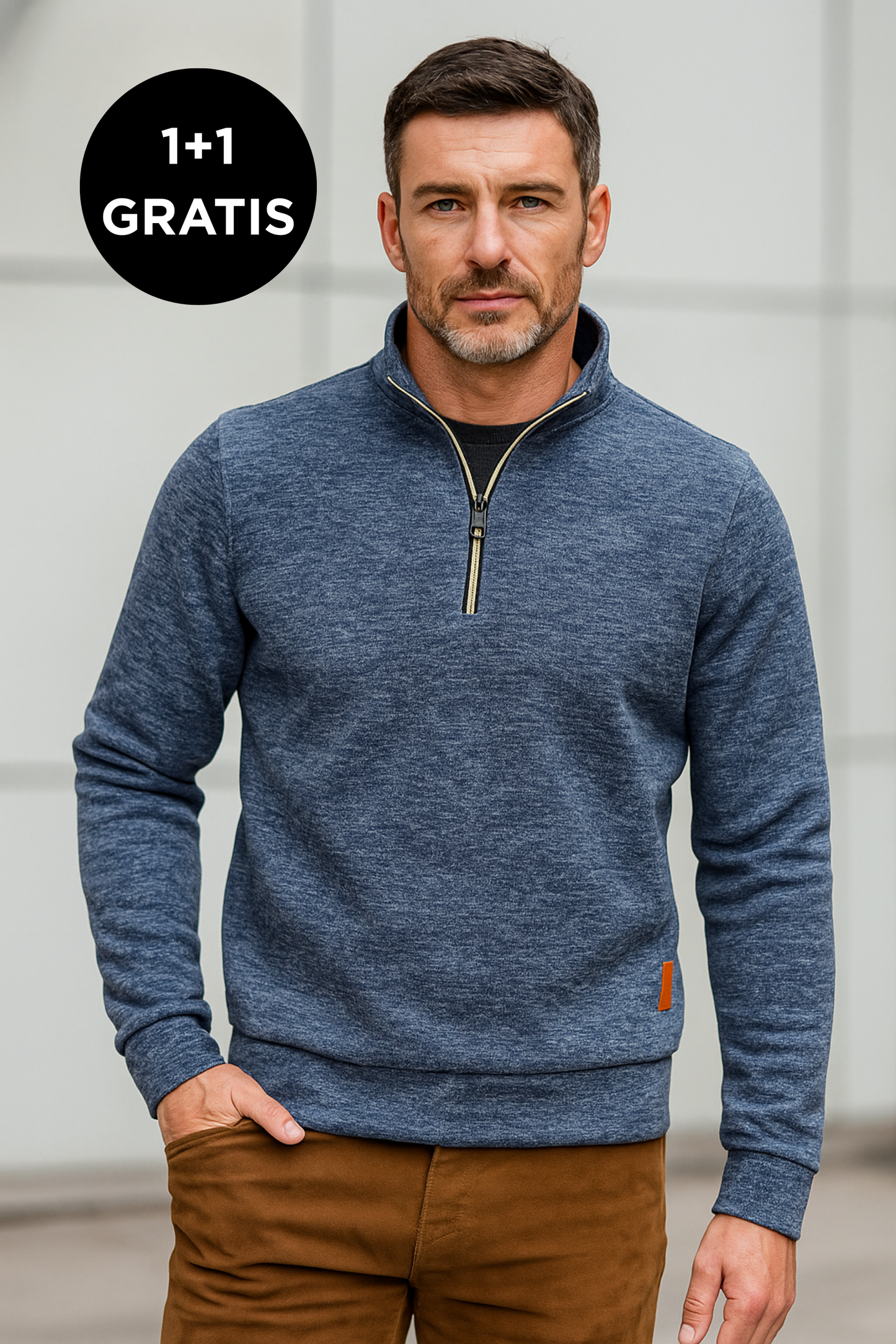Herren Strickpullover Rundhals klassisch bequem warm atmungsaktiv vielseitig