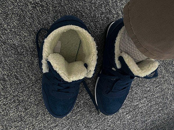Herren Winter Sneaker gefüttert rutschfest atmungsaktiv leicht bequem