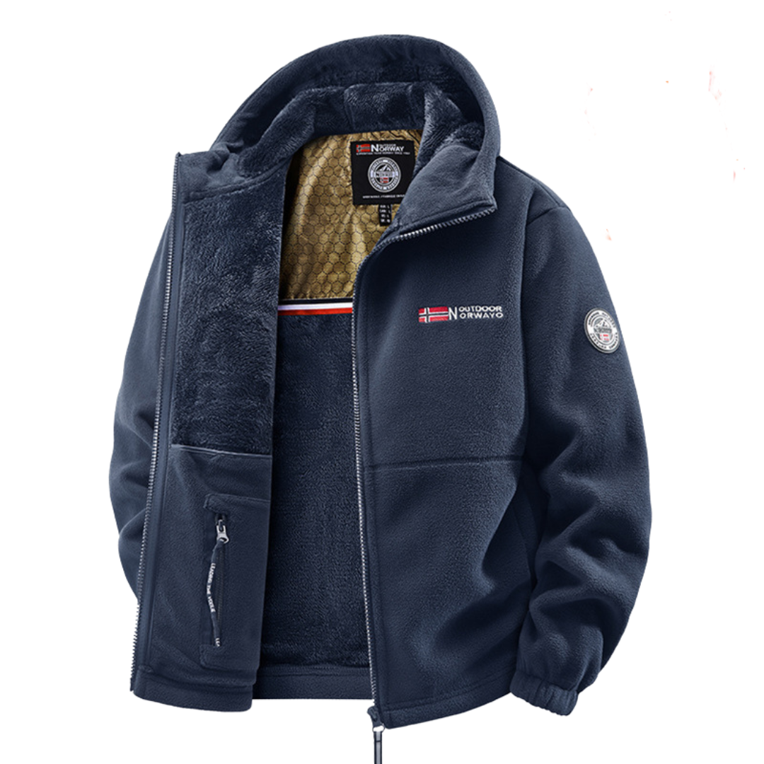 Herren Fleecejacke Winter Kapuze Winddicht Wasserabweisend Thermo Regular Fit Outdoor Tactical