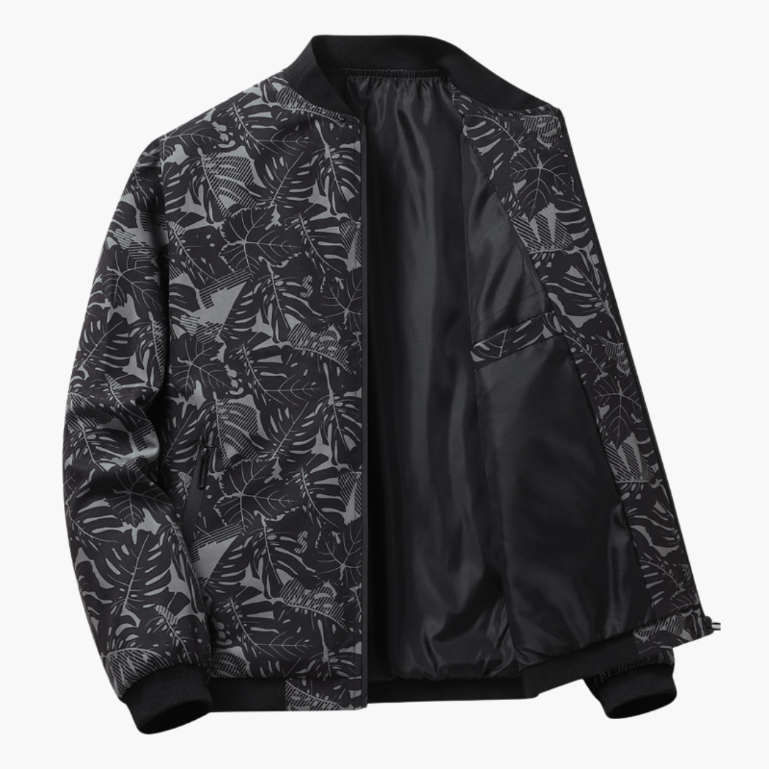Herren Bomberjacke Slim Fit Klassisch Elegant Übergangsjacke Urban Casual Leicht