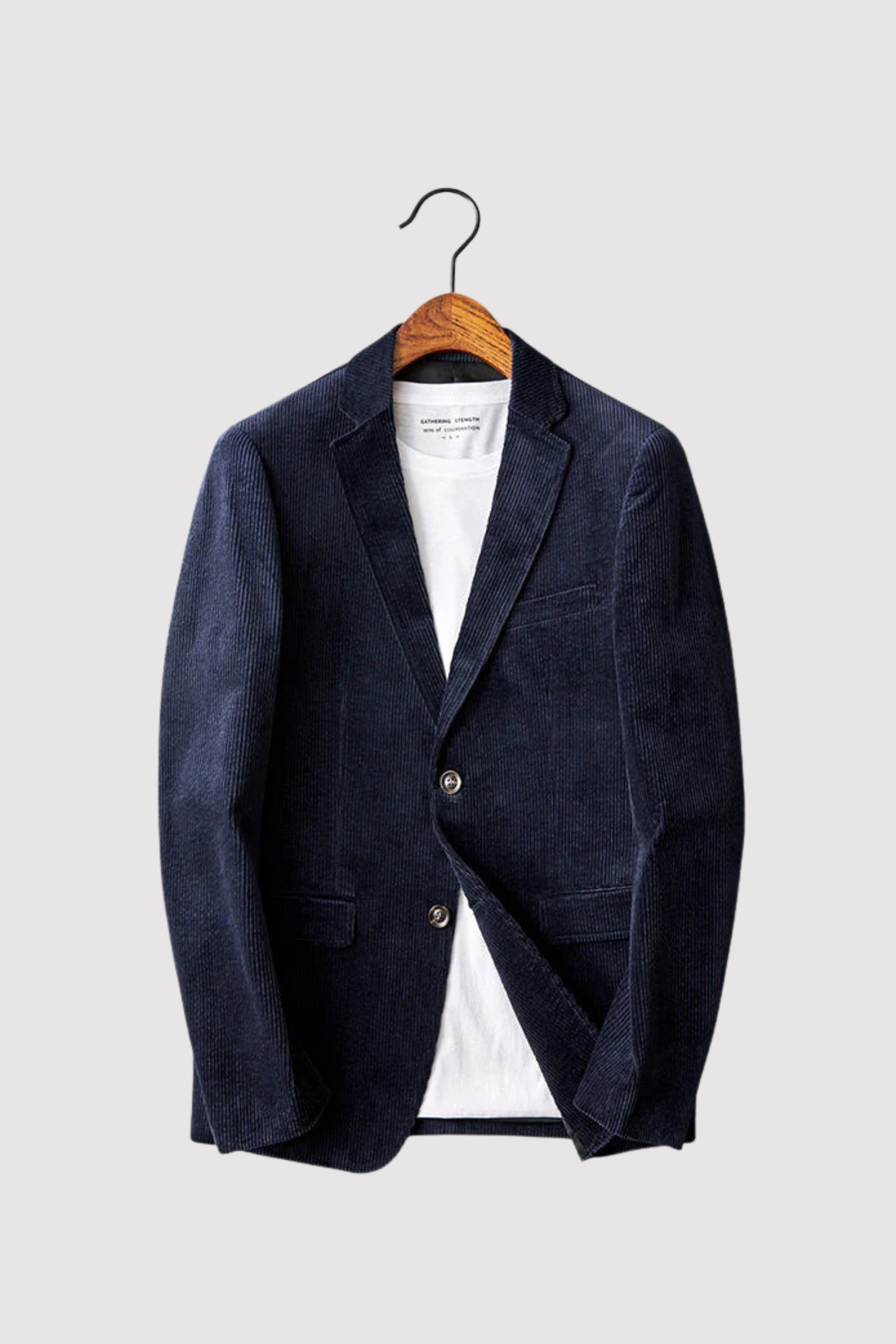 Herren Cordjacke Slim Fit Doppelreihig Elegant Klassisch Retro Übergangsjacke Casual Business Stil