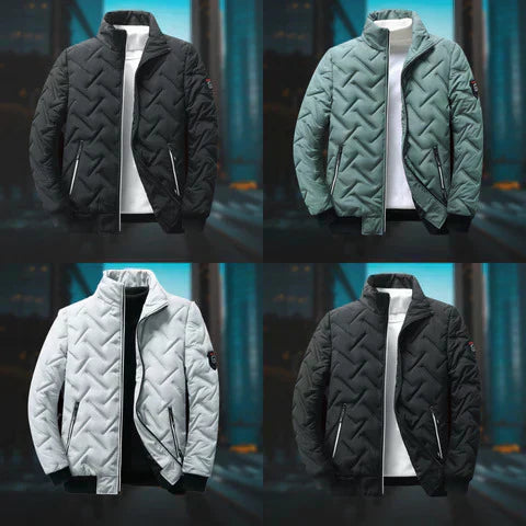 Herren Mantel Wollmischung Regular Fit Langarm Übergangsmantel Klassisch Freizeit Winterjacke