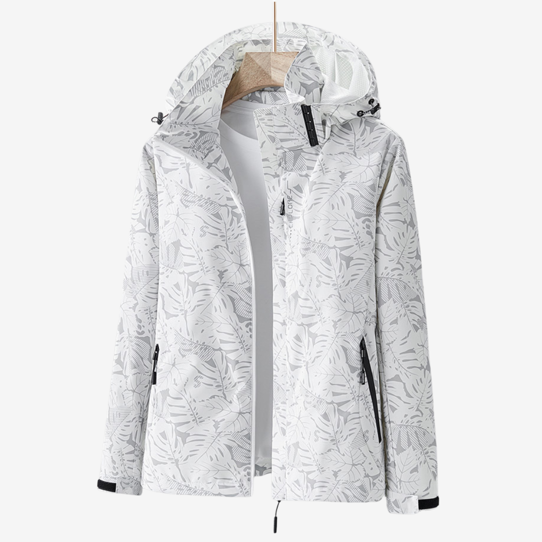 Damen Windjacke Wasserdicht Atmungsaktiv Slim Fit Kapuze Übergangsjacke Outdoor Leicht