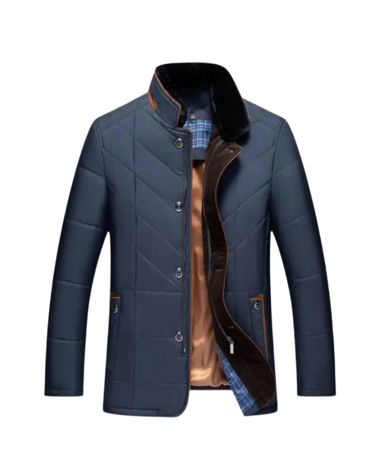 Herren Businessjacke Wasserdicht Regular Fit Knopfverschluss Elegant Slim Übergangsjacke