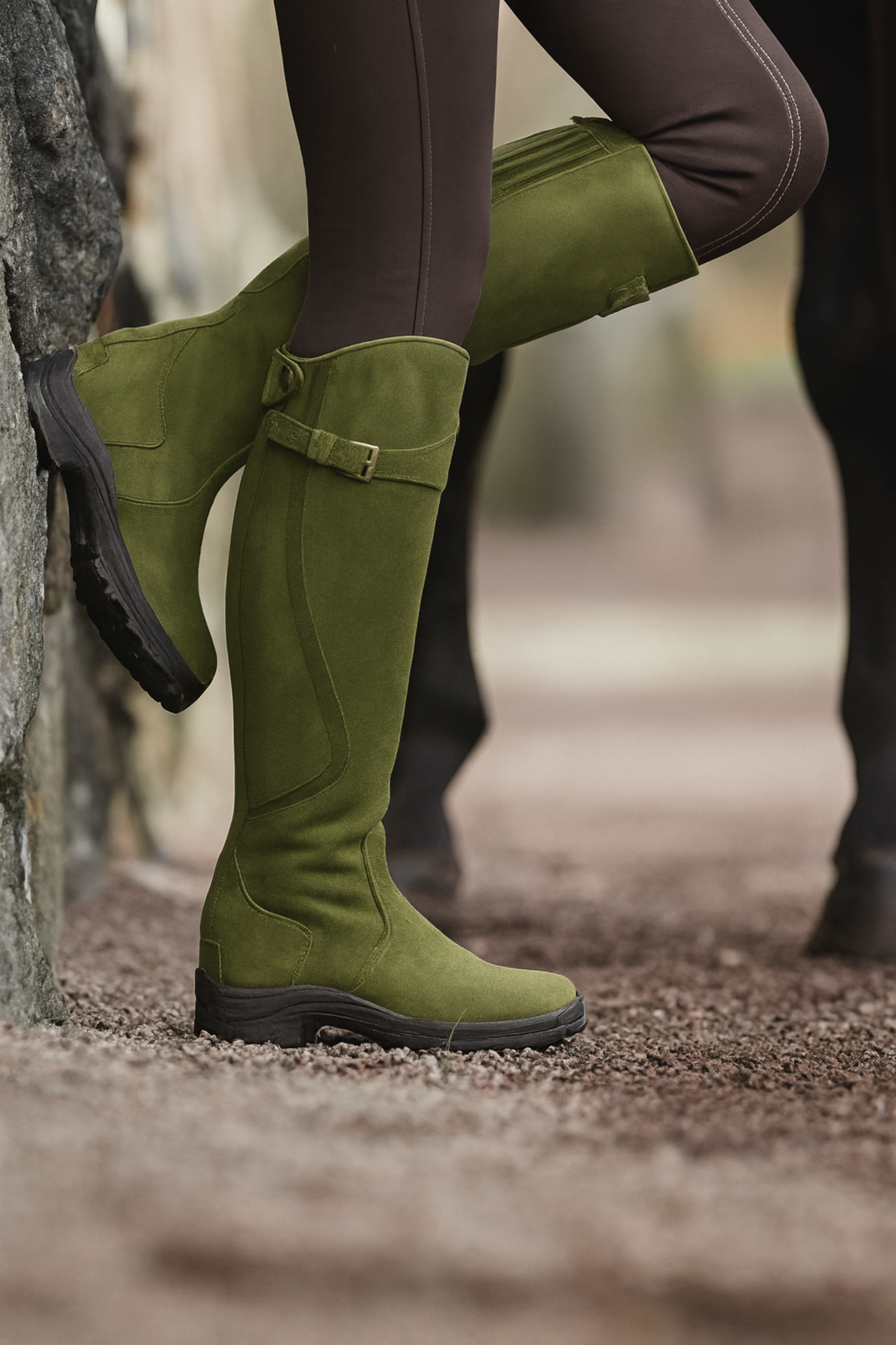 Damen Reitstiefel kniehoh wasserdicht rutschfest bequem verstellbar