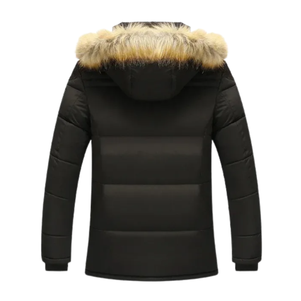 Herren Winterjacke Gepolstert Fleece Slim Fit Elegant Warm Übergangsjacke Alltag Outdoor Business Casual