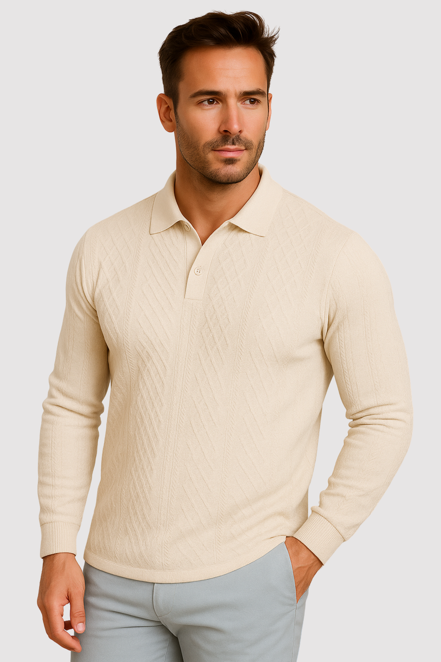 Herren Strickpullover Rollkragenpullover strukturierte Langarm bequem leicht warm