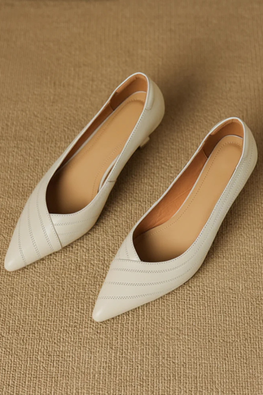 Damen Pumps spitzer Absatz Slip-On elegant bequem vielseitig