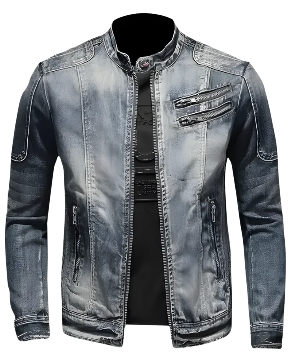 Herren Jeansjacke Denim 100% Baumwolle Regular Fit Button-Up Klassisch Freizeit Layering