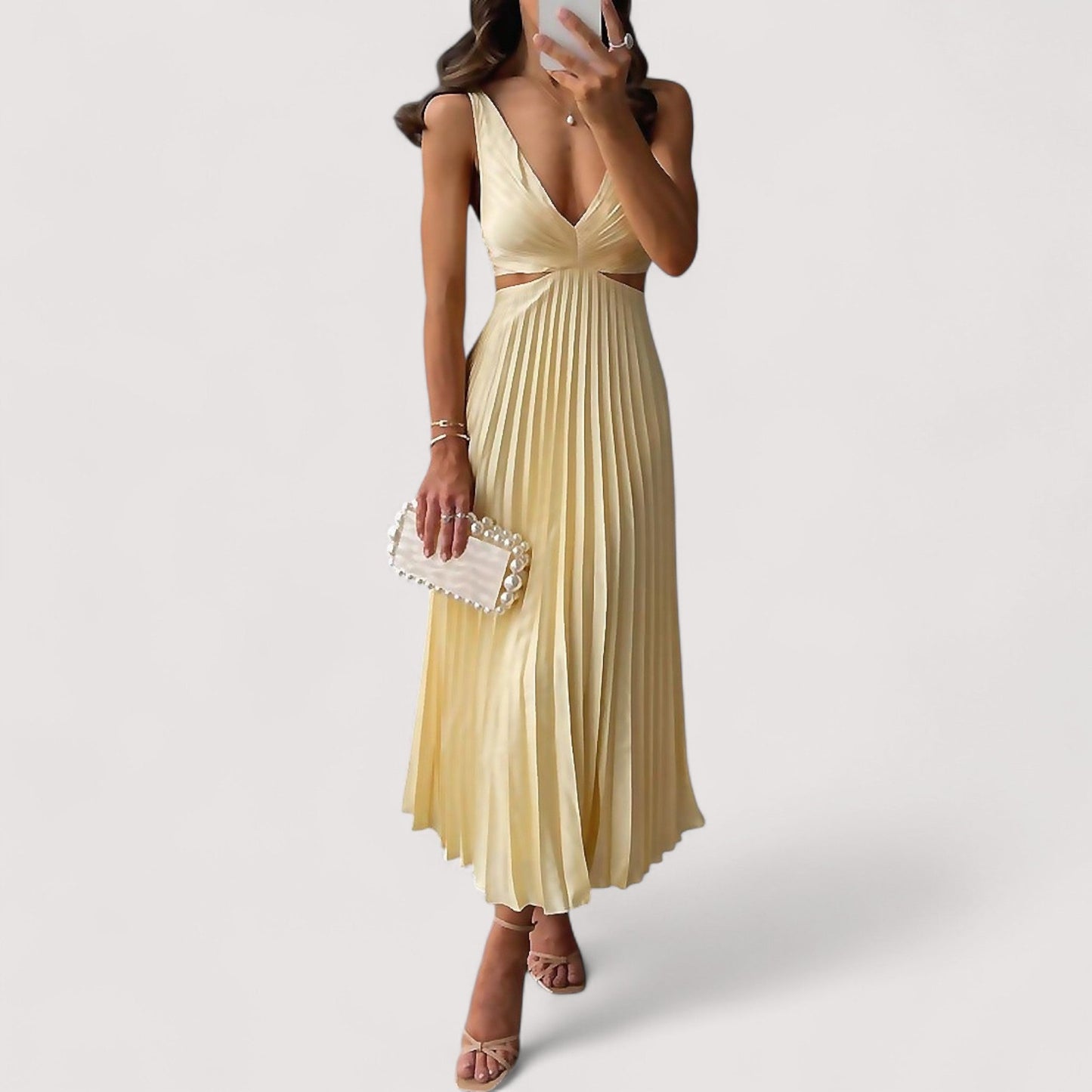 Damen Maxikleid locker geschnitten fließend leicht atmungsaktiv elegante Passform für Sommer und Alltag