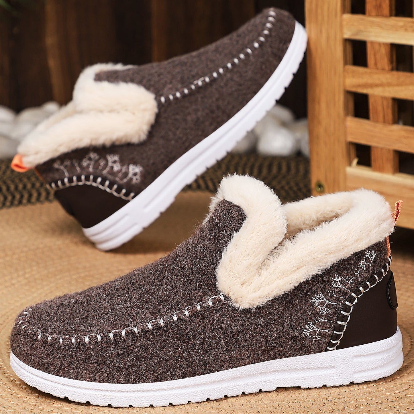Damen Schneestiefel gefüttert rutschfest warm bequem langlebig