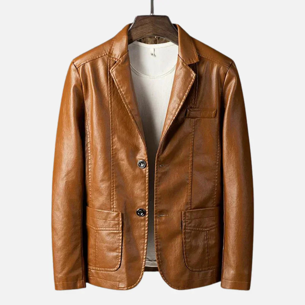 Herren Lederjacke Regular Fit Vintage Design Echtleder Klassisch Zeitlos Casual Elegant Alltag